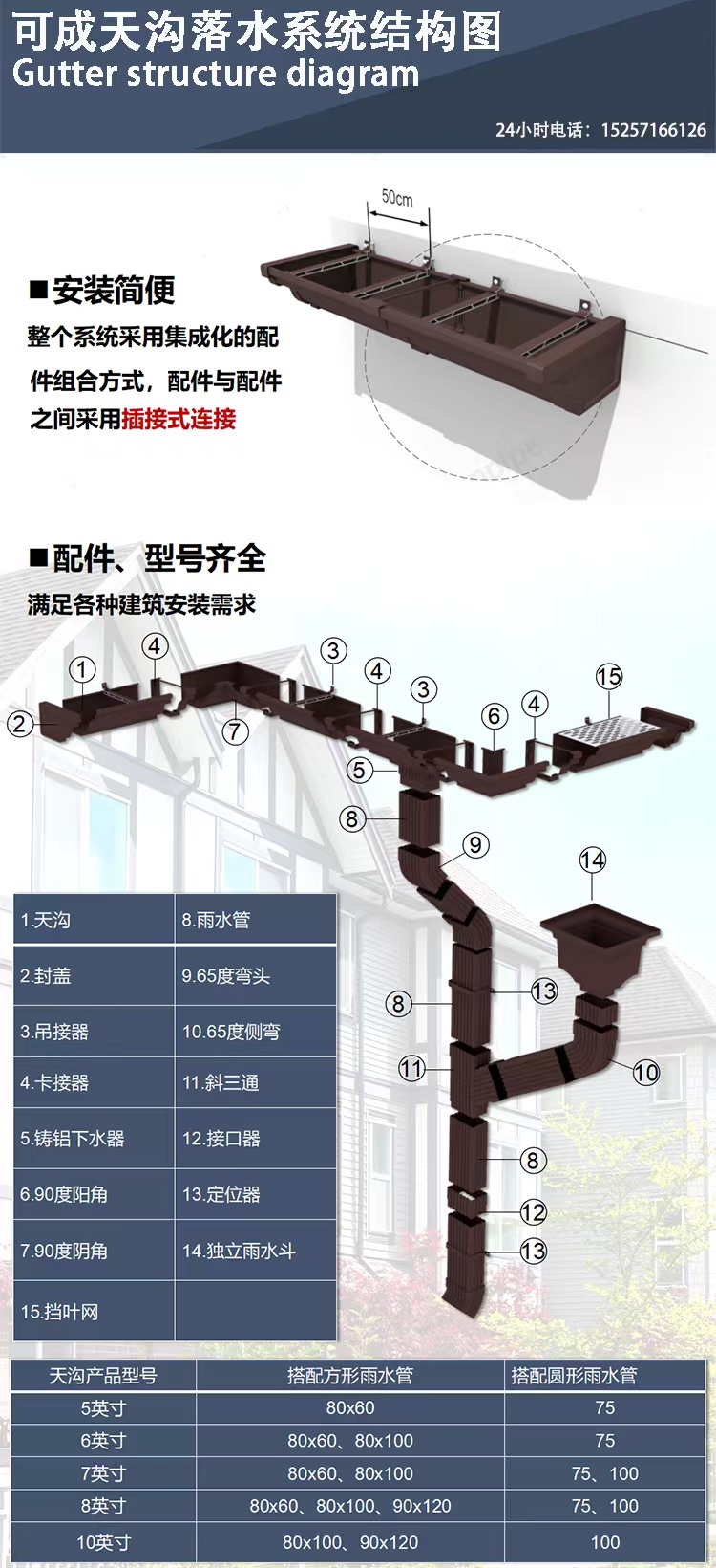 金属落水槽来样定制