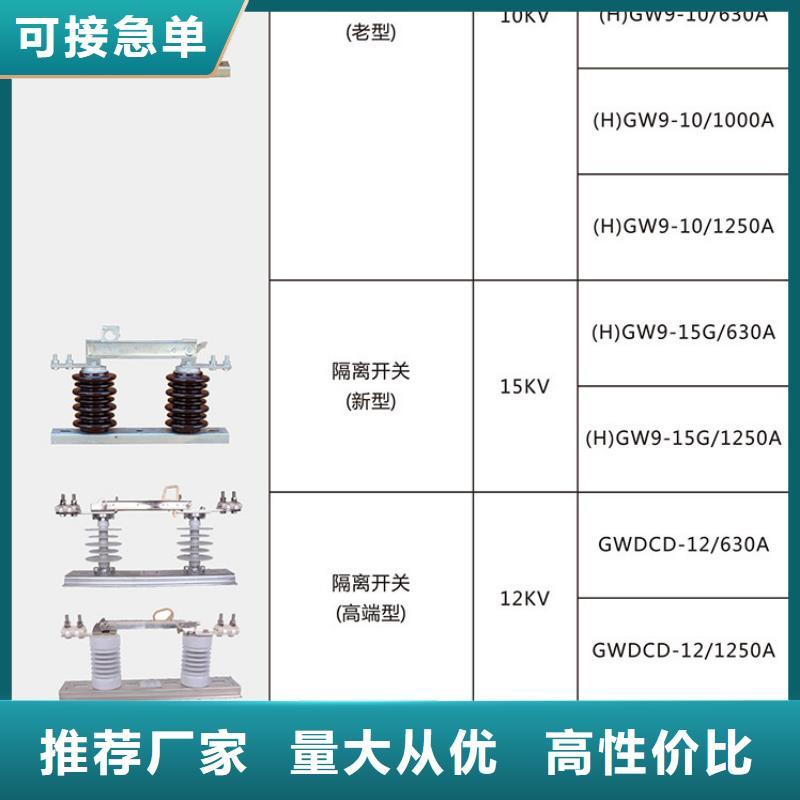 户外高压隔离开关HGW1-10KV/630{当地}经销商