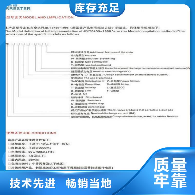 【】氧化锌避雷器HY10WZ-200/496定制速度快工期短